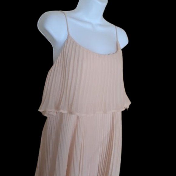 Peach Chiffon Dress with Full Skirt Size 10 NEW NWOT - Picture 2 of 6